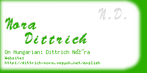 nora dittrich business card